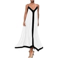 thumbnail image 2 of JMKQLZ Robe Chandail Sans Manches à Bretelles Color Block pour Femmes, 2 of 8