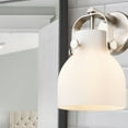 thumbnail image 4 of 423-1W-SN-G412-6SM Innovations Lighting Pilaster II Bell - 1 Light Wall Sconce-10.13 Inch Tall and 6.5 Inch Wide-Satin Nickel Finish-Light Smoke Glass, 4 of 4