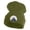 Military Green, variant on Half Dome Embroidered 12" Knit Cuff Long Beanie - Black OSFM