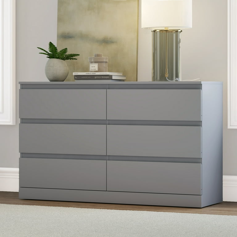 Brindle 6 Drawer Dresser, Cool Gray, by Hillsdale Living