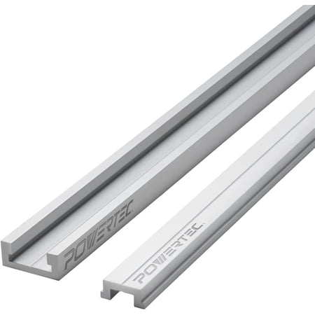 UPC: 0843441107491 | POWERTEC 71568 Aluminum Miter T-Track with Miter T-Bar  32-Inch