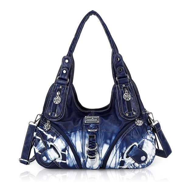 Bolso de hombro para mujer, bolso hobo, bolsos de hombro, bolsos con asa, bolsos de mano de piel sintética suave con cremallera, bolso de mano, muchos compartimentos, gran bolso para mujer