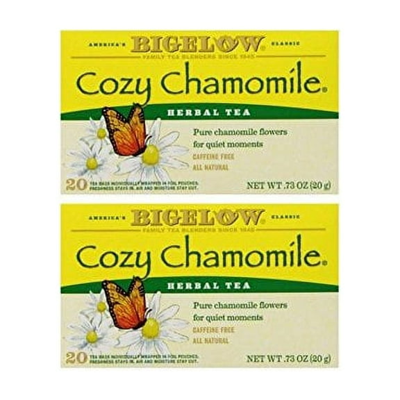 Bigelow Cozy Chamomile Tea Bags, 20 ct (Pack of 2)