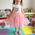 thumbnail image 3 of Disney Lilo & Stitch Girls Tulle Dress, Ruffle Sleeve Stitch Dress with Glitter Skirt, Little Girls Sizes 4-6X, 3 of 6