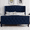 Blue, variant on JoanKaren Queen Bed Frame,Velvet Upholstered Platform Bed with Wing Side Headboard,Easy Assembly,Navy Blue