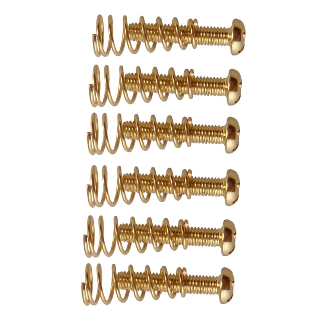 Juego de 6 Tornillos de Sillín de Puente de Guitarra Eléctrica Sunnimix Dorado 18 x 3 mm