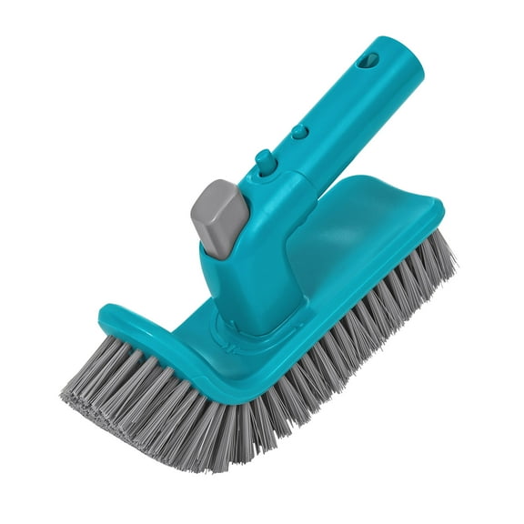 Bluescape Rotatable Step & Corner Pool Brush Head for Efficient Cleaning in Teal & Grey