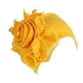 thumbnail image 2 of Kiplyki Women Ladies Retro Big Flowers Hat Turban Brim Hat Cap Pile Cap YE, 2 of 2