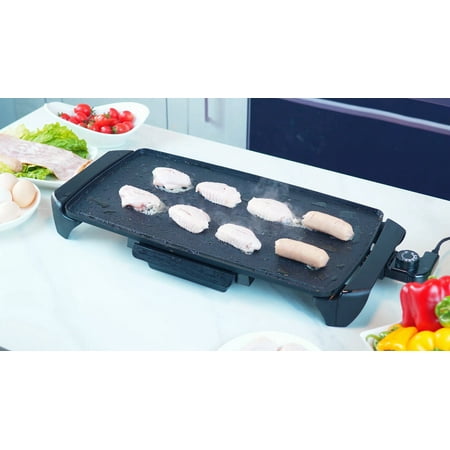 Mainstays 20” Electric Griddle - Non-Stick, Temperature Control,1500 W,Ceramic Coating NEEDS CLEANING/ MAY HAVE MISSING ACCESSORIES