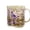 Clear-B, variant on QIUXUJ - Hand-Painted Iridescent Bee Floral Egg Shaped Glass Tumbler, Thick Clear Stemless Water Cup for Daily Home Drinking, Coffee Juice Serving (C)
