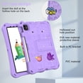 thumbnail image 5 of Allytechgroup Kids Case for Apple iPad Pro 11 M4 2024, DIY Figures Cute EVA Children Friendly Cover Kickstand Shoulder Strap Bumper Shockproof Case for Apple iPad Pro 11 Inch 2024, Lightpurple, 5 of 8