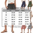 thumbnail image 3 of Cotton Linen Pants Women Summer Casual Pull on Wide Leg Drawstring Elastic Waist Petite Ruffle Hem Capri Pants with Pockets Navy XL, 3 of 7