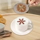 thumbnail image 4 of Plantilla de arte de café, reutilizable, para decoración de tartas y estampados con flores de café copo de nieve, 4 of 7