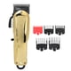 thumbnail image 2 of Cortadora de pelo eléctrica de precisión con enchufe estadounidense, compatible con 100-240 V, recortadora de pelo recargable dorada para hombres, 2 of 8