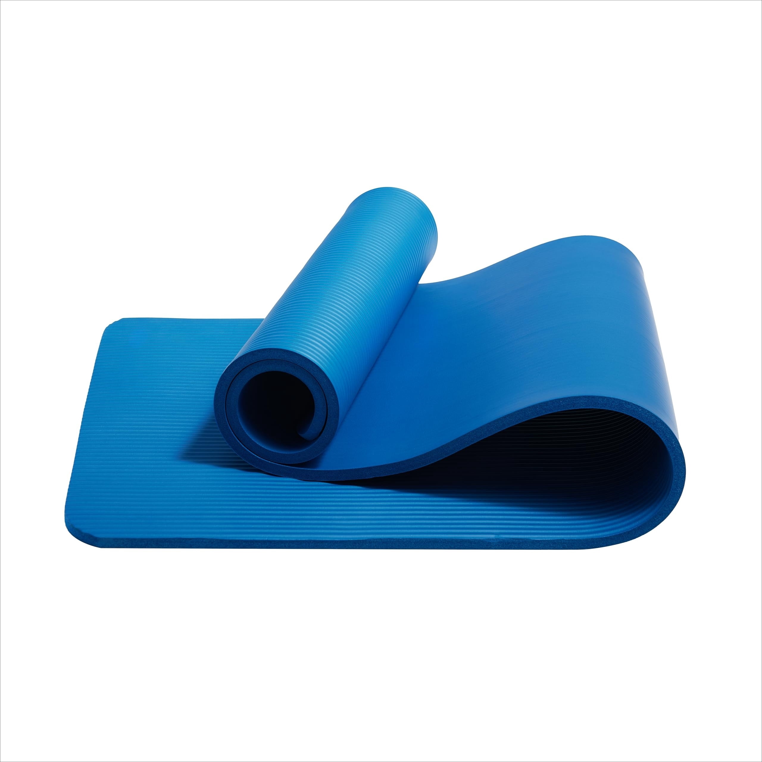 Extra Thick Non-Slip Exercise Yoga Mat with Carrying Strap for Home Gym, Pilates, and Floor Workouts