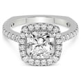 thumbnail image 3 of 3 Carat IGI Certified Radiant Shape Lab Grown Diamond Engagement Ring | 14K White Gold | Valerie Euro Shank Halo Lab Diamond Ring | FG-VS1-VS2 Quality Friendly Diamonds, 3 of 5