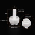 thumbnail image 2 of Uxcell Plastic Machine Screws, M3x8mm PP Slotted Knurled Fasteners Bolts, White, 50Pack, 2 of 5