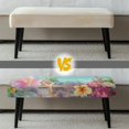 thumbnail image 5 of Jiueut Sea Starfish Plumeria Print Dining Room Bench Covers, Stretchable Rectangle Bench Seat Slipcover Easy to Clean Seat Protection for Living Room Bedroom Kitchen, 5 of 7