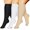 Black White Beige, variant on 3 Pairs Copper Compression Socks for Plus Size Women & Men Circulation 20-30 mmHg Knee High- Better Blood Flow, Swelling, Best Support for Medical, Running, Nursing