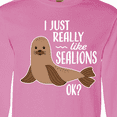 thumbnail image 4 of Inktastic I Just Really Like Sea Lions Ok Long Sleeve T-Shirt, 4 of 5