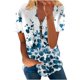 thumbnail image 1 of Blusa informal elegante de manga corta con cremallera y cuello redondo para mujer OAVQHLG3B Store lin121212, 1 of 5