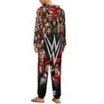 thumbnail image 3 of WWE Unisex Onesie Pajamas Zipper Jumpsuit Hooded One Piece Sleepwear for Family Mens Womens, 3 of 8