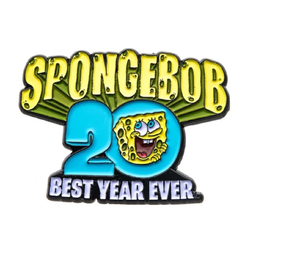 NICKELODEON, SPONGEBOB 20TH ENAMEL PIN Novelty Cute Enamel Lapel PIN
