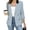 Light Blue, variant on Xdegoge Womens Double Breasted Blazer Jacket Contrast Lapel Collar Long Sleeve Suit Coat with Buttons Office Business Casual Workwear Professional Outerwear