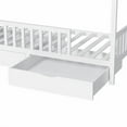 thumbnail image 6 of LHYY Full House Bed with 2 Storage Drawers, Full Bed Frame with Rails and Roof,Tent Bed,Wooden Full Daybed,Full Bed for ,No Box Spring Needed (White), 6 of 8