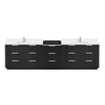 thumbnail image 2 of Santarem 120" Combine Double Vanity in Oak Weathered Black with Quartz Stone Top, 2 of 16