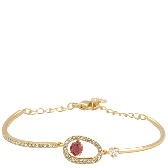 Swarovski Gold-Tone Plated Red Beam Cariti Bangle