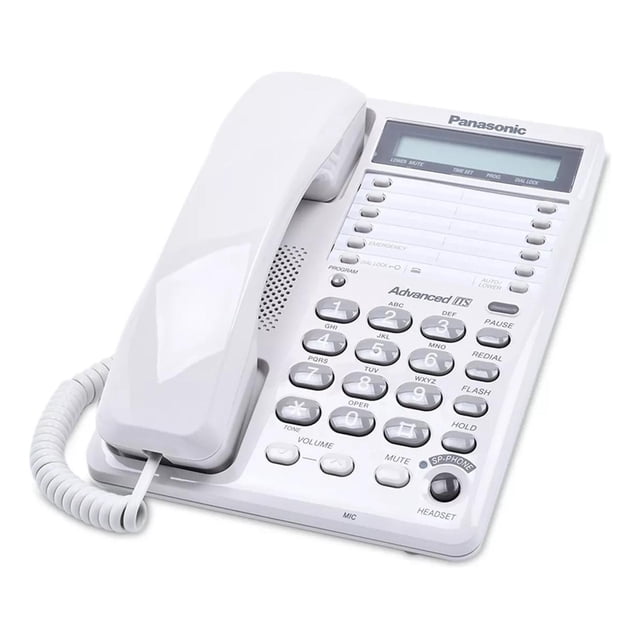 TELÉFONO ALAMBRICO INTERCOMUNICADOR PANASONIC KX-TS108MEW negro