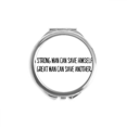 thumbnail image 1 of Strong Or Great Man Description Hand Compact Mirror Round Portable Pocket Glass, 1 of 3