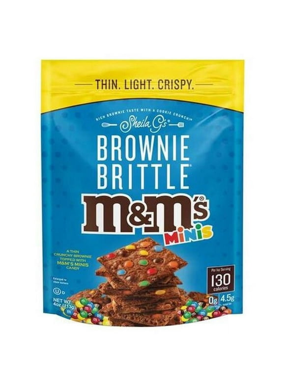 Sheila Gs M and M's Minis Brownie Brittle 4 oz Bagged