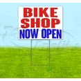 thumbnail image 1 of Bike Shop Now Open (18" x 24") Yard Sign, Includes Metal Step Stake, 1 of 6