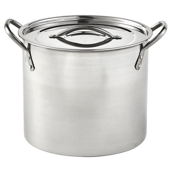 Olla IMUSA de acero inoxidable de 8 litros con tapa plateada