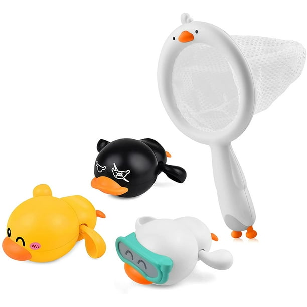 Ffycin Baby Bath Toys Floating Wind-Up Ducks Swimming Pool Games Water Play Set Gift For Bathtub Shower Beach Infant Toddlers Kids Boys Girls Age 1 2