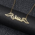 thumbnail image 5 of Custom Stainless Steel Wing Pendant Necklace Gold Chain Personalized Name Necklaces Choker Jewelry Necklaces for Women, 5 of 5