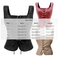 thumbnail image 2 of BELTNOV Women's Sleeveless Vintage Lace Up Vest Slim Fitted Shaping Tops Casual Daily Wear Stage Performance Fashion Outfits Khaki, 2 of 4