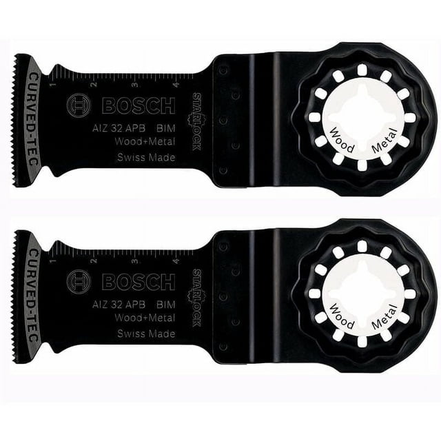 Accesorios Bosch 2x AIZ 32 APB Hoja de inmersión para madera y metal (para madera y acero no templado, 50 x 32 mm, accesorio multiherramienta)