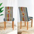thumbnail image 3 of Yayeee 4 Pack Dining Chair Covers Stretch Parson Chairs Slipcovers Seat Protector, Geometric Stripes, 3 of 6