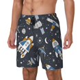 thumbnail image 1 of Lsque Space Cars Pattern Mens Swim Trunks- Bathing Suit Compression Liner - Beach Swim Shorts Swimwear - (S-3XL) - Stretch Quick Dry-XX-Large, 1 of 6