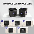 thumbnail image 6 of GSE Games & Sports Expert 5-in-1 Pool Cue Tip Tool Cube. Billiard Cue Stick Tip Repair Tool Accessories Includes Shaper, Scuffer, Aerator - Black, 6 of 8