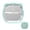 Cyan, variant on Toddler Meal Tray Stainless Steel Baby Feeding Plate, Food Grade Silicone Suction Plate Anti Fall Heat Resistant Kids Dinner Plate Divided Baby Plate,Compartment Plastic Food Storage Organizer.