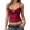 b-19Red58, variant on FUYUDY Women'S Tank Top Summer Sexy Slim Fit V Neck Beaded Sleeveless Solid Color Cropped Vest Casual Stretchy Fitted Stylish Versatile Female Camisole For Daily Wear Outing,Black,L