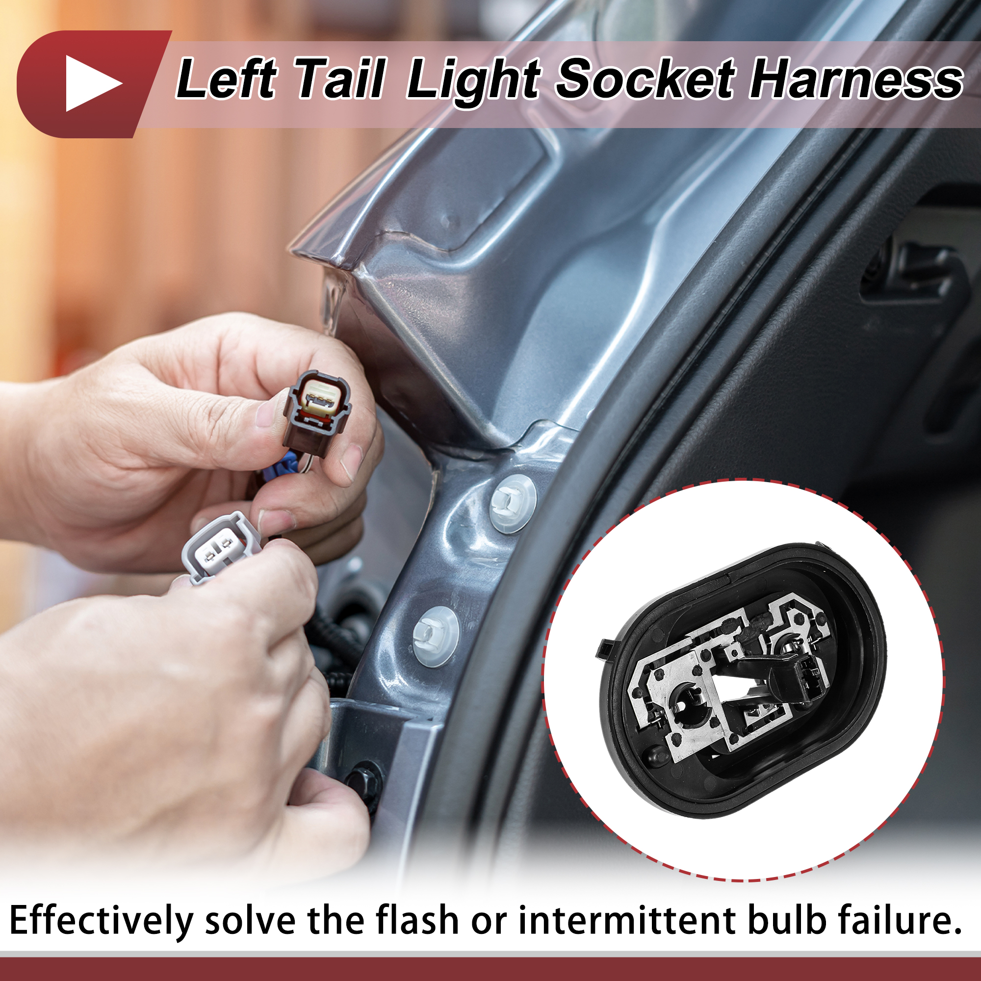 Unique Bargains Light Socket Wiring for Volkswagen Tiguan 5N Halogen Lamp Left