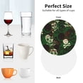 thumbnail image 6 of Picia Camouflage Skull Printed Leather Coasters for Drinks, 4" Drink Coasters Set of 4 for Tabletop Protection, Handmade Luxurious Home Décor and Housewarming Gift -Round Shape, 6 of 6
