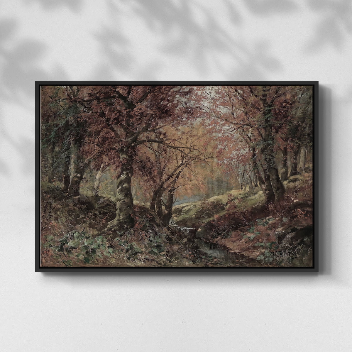 Vintage Landscape-CCCXCI By Wexford Home Framed in Black Wood Gallery Wrapped Canvas 25 in. x 37 in.