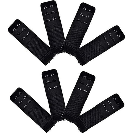 8 Pieces Women Bra Extenders 2 Hooks 3 Rows Elastic Bra Band Hook Strap Extensions Bra