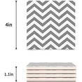 thumbnail image 3 of FMSHPON Grey and White Chevron Pattern Set of 6 Coaster for Drinks, Absorbent Ceramic Stone Coasters Cup Mat with Cork Base for Home Kitchen Room Coffee Table Bar Decor, 3 of 4